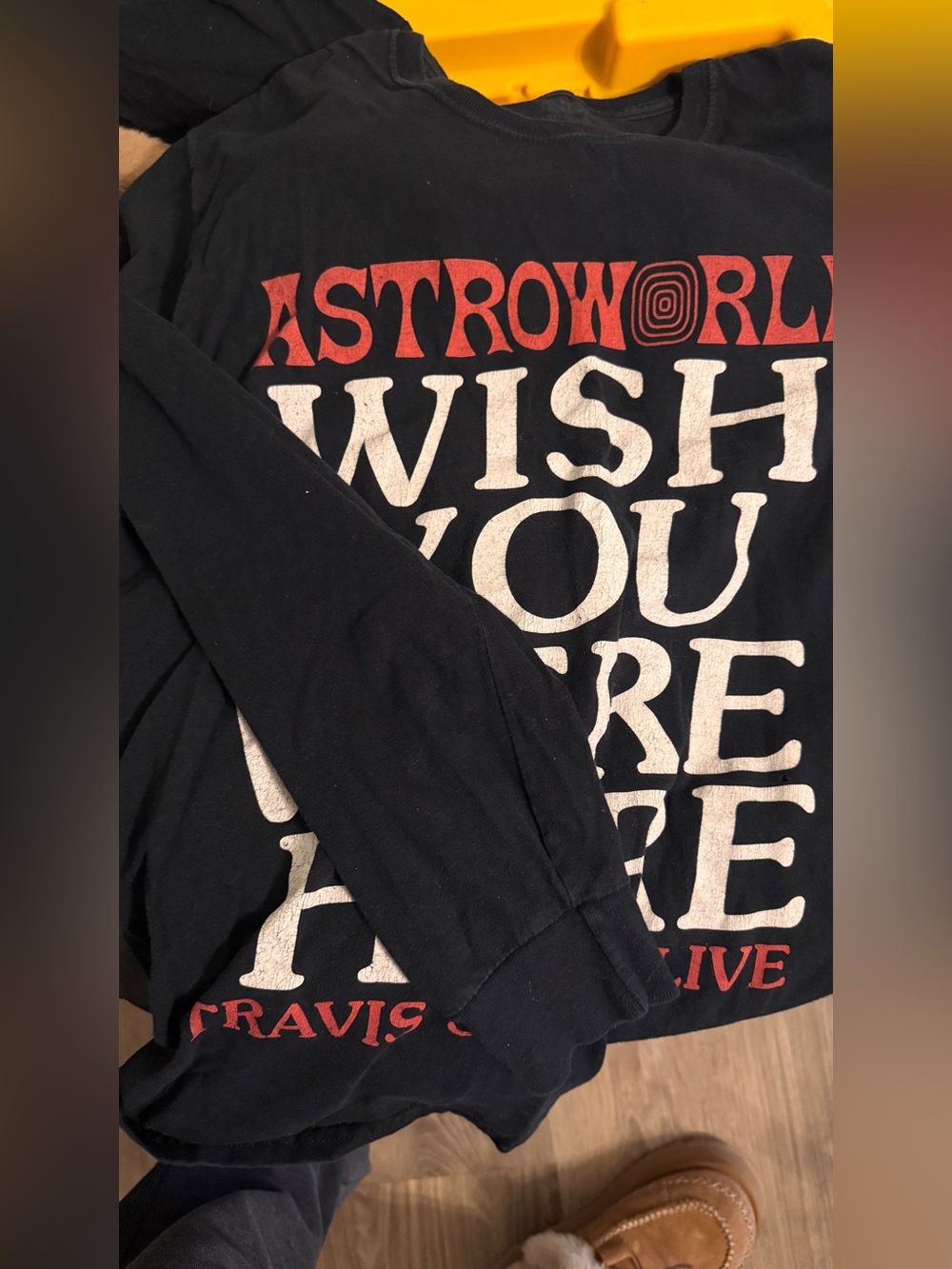 Astroworld "Wish You Were Here" Travis Scott Tour Tee - Black/Red/White - Picture 2 of 4
